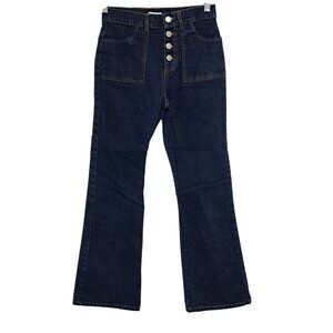 Gap High Rise Stretch Flared‎ Jeans Girls Size 12 Dark Wash Cotton/Spandex Y2K